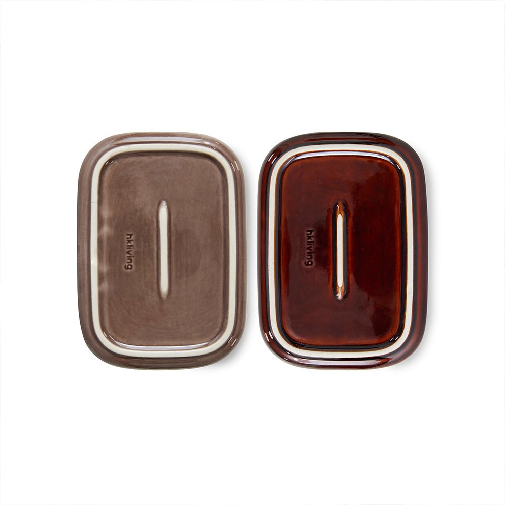 70s Ceramics Small Tray Mojave Brown