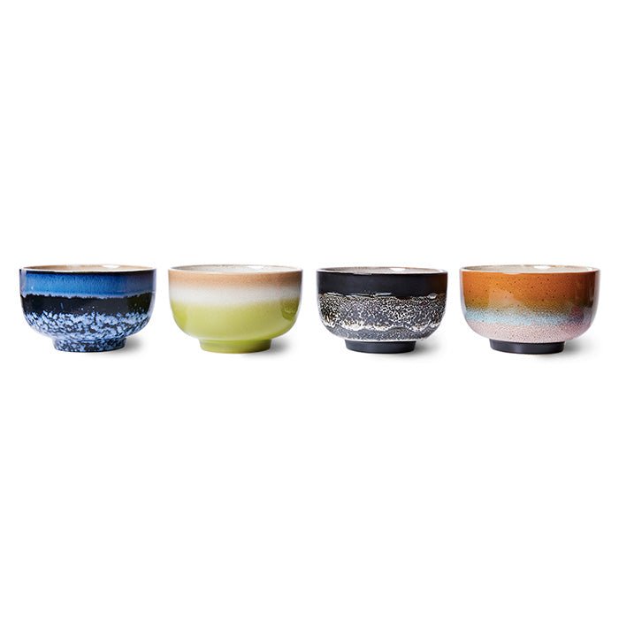 70s Ceramics Noodle Bowls Groovy (set of 4)